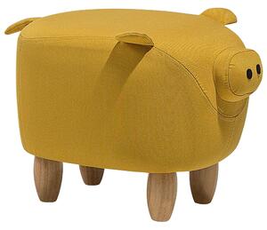 Pufa zwierzak świnka dla dzieci do pokoju dziecięcego żółta Piggy Beliani