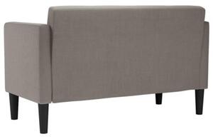 Sofa dwuosobowa taupe 111 cm tkanina
