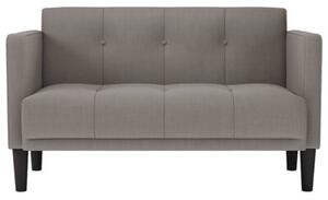 Sofa dwuosobowa taupe 111 cm tkanina