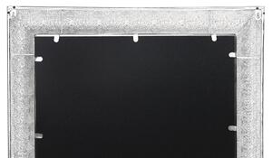Lustro wiszące srebrne glam kwadratowe do sypialni metalowe 65 x 65 cm Cavan Beliani