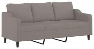 Sofa 3-osobowa, kolor taupe, 180 cm, tapicerowana tkaninÄ