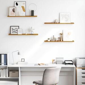 Drewniana półka ścienna modularna 80 cm - beżowa, funkcjonalna i elegancka