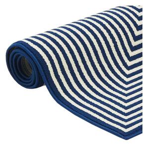 Ciemnoniebieski dywan odpowiedni na zewnątrz Floorita Braid, 133x190 cm