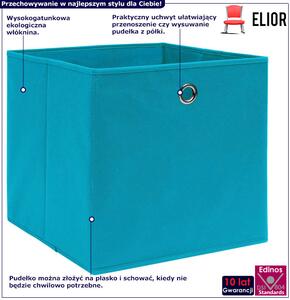Komplet 4 składanych pudełek błękitny - Fiwa 3X