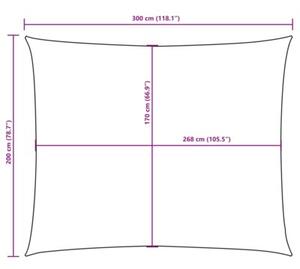 Prostokątny żagiel ogrodowy, tkanina oxford, 2x3 m, żółty