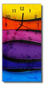 Zegar Szklany Pionowy Sztuka Kolorowe linie kolorowy