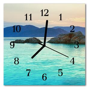 Zegar ścienny kwadrat Wyspa morska