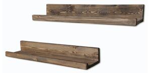 Zestaw 2 półek drewnianych Simple