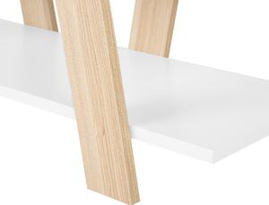 Regał Skandynawski 5 półek szafka na książki jasne drewno z białym Escalante Beliani