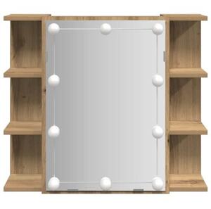 Szafka lustrzana z diodami LED dąb artisan 70x16,5x60 cm