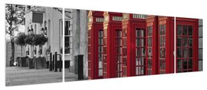 Obraz - Budki telefoniczne w Londynie (170x50 cm)