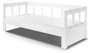 Biała rama łóżka z litego drewna sosnowego Vipack Pino, 200x90 cm