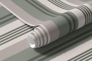 Tapety Szerokie paski w kolorze zielonym i kremowym, Tapety Geometryczne, Tapety w paski, a01248 : Uwalls.pl