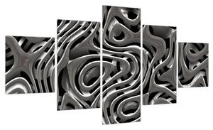 Obraz - Metaliczna abstrakcja (125x70 cm)