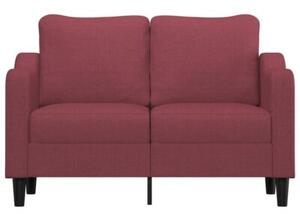 Sofa 2-osobowa, winna czerwieÅ, 120 cm, tapicerowana tkaninÄ