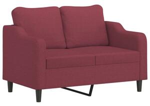 Sofa 2-osobowa, winna czerwieÅ, 120 cm, tapicerowana tkaninÄ