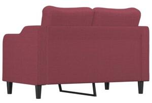 Sofa 2-osobowa, winna czerwieÅ, 120 cm, tapicerowana tkaninÄ