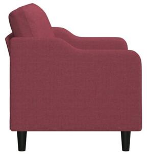 Sofa 2-osobowa, winna czerwieÅ, 120 cm, tapicerowana tkaninÄ