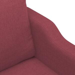 Sofa 2-osobowa, winna czerwieÅ, 120 cm, tapicerowana tkaninÄ