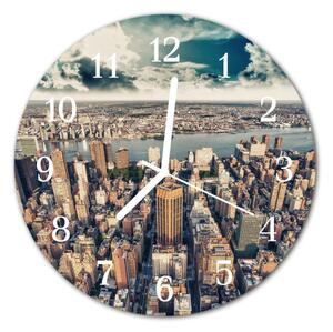 Zegar szklany okrągły Nowy jork
