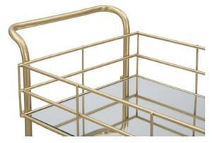 Regał/stolik barowy na kółkach 3-poziomowy z konstrukcją w złotej barwie Mauro Ferretti Reo