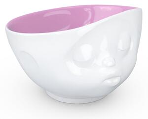 Biało-fioletowa porcelanowa całuśna miska 58products