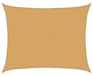 Żagiel przeciwsłoneczny, 160 g/m², piaskowy, 6x7 m, hdpe