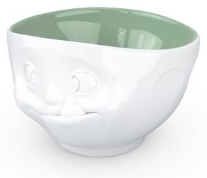 Biało-zielona porcelanowa łakoma miska 58products