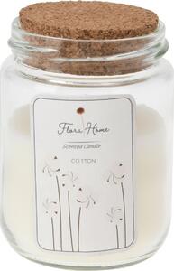 Świeczka w szklanym pojemniku Flora home Cotton, 6,5 x 9,5 cm
