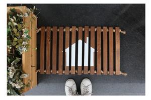 Wycieraczka drewniana Doormat Woodie, 64x40 cm