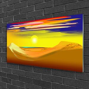Obraz Szklany Pustynia Słońce Sztuka