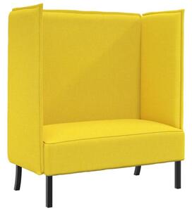 Sofa z wysokim oparciem jasny zÃ³Åty 109 x 56 x 121 cm tkanina