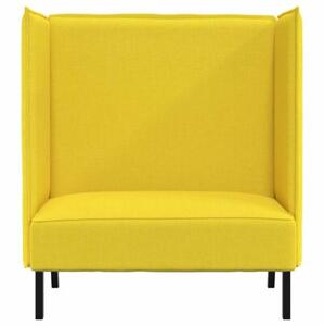Sofa z wysokim oparciem jasny zÃ³Åty 109 x 56 x 121 cm tkanina