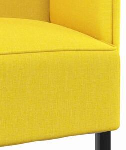Sofa z wysokim oparciem jasny zÃ³Åty 109 x 56 x 121 cm tkanina