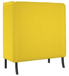 Sofa z wysokim oparciem jasny zÃ³Åty 109 x 56 x 121 cm tkanina