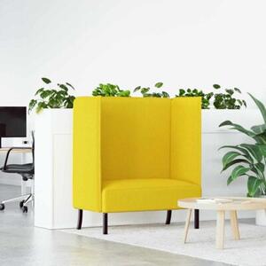Sofa z wysokim oparciem jasny zÃ³Åty 109 x 56 x 121 cm tkanina