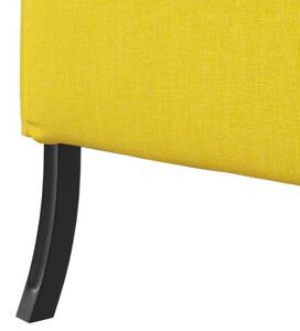 Sofa z wysokim oparciem jasny zÃ³Åty 109 x 56 x 121 cm tkanina