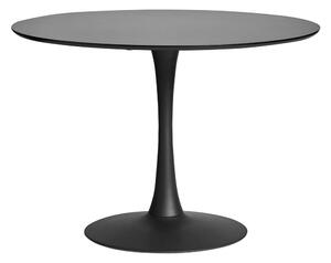 Okrągły czarny stół do jadalni Marckeric Oda, ⌀ 110 cm