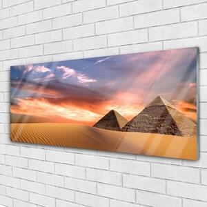 Obraz na Szkle Pustynia Piramidy Na Ścianę