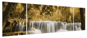 Obraz - Wodospad, vintage (170x50 cm)
