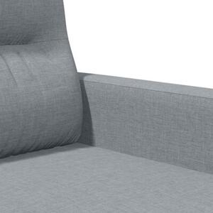 Sofa 3-osobowa, jasnoszara, 180 cm, tapicerowana tkaninÄ