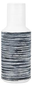 Nowoczesny ceramiczny wazon dekoracja salon sypialnia biało-szary Lystra Beliani