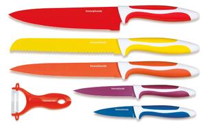 Zestaw 5 noży i obieraczki ze stali nierdzewnej InnovaGoods Ceramic