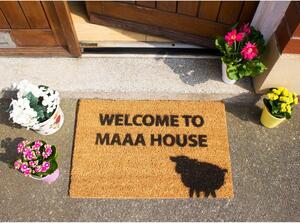 Wycieraczka z naturalnego kokosowego włókna Artsy Doormats Welcome to Maaa House, 40x60 cm
