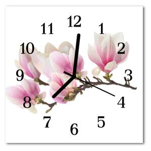 Zegar szklany kwadratowy Magnolia