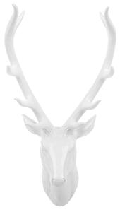 Dekoracja na ścianę biała z żywicy poroże głowa jelenia Deer Head Beliani