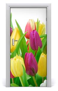 Nalepka Naklejka fototapeta na drzwi Kwiaty tulipany