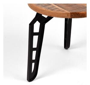 Stolik z blatem z drewna mango LABEL51 Flintstone, ⌀ 45 cm