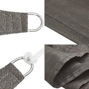 Żagiel przeciwsłoneczny, 160 g/m², antracytowy, 4x4 m, hdpe