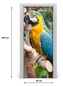 Naklejka samoprzylepna na drzwi Papuga Ara